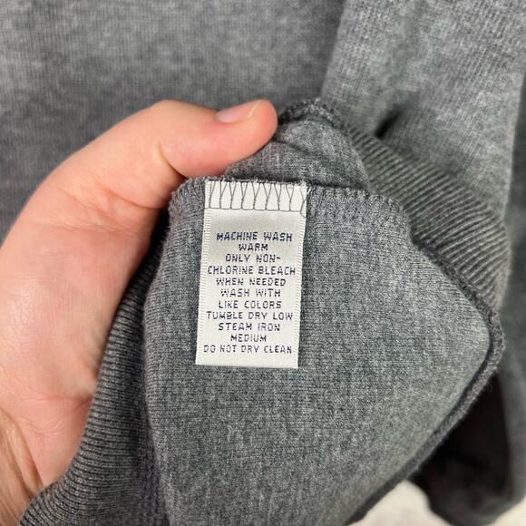 Turnbury Men's Gray Cotton Quarter Zip Pullover Sweater Size Medium - Picture 5 of 8